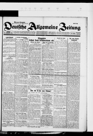 Deutsche allgemeine Zeitung vom 25.09.1921