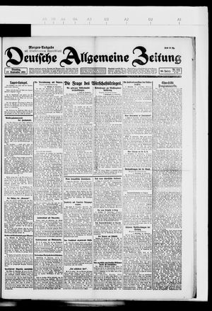 Deutsche allgemeine Zeitung vom 27.09.1921
