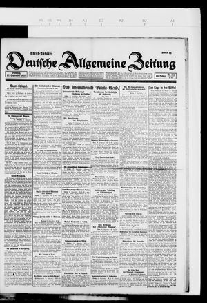 Deutsche allgemeine Zeitung vom 27.09.1921