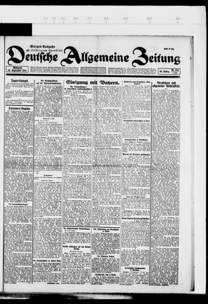 Deutsche allgemeine Zeitung vom 28.09.1921