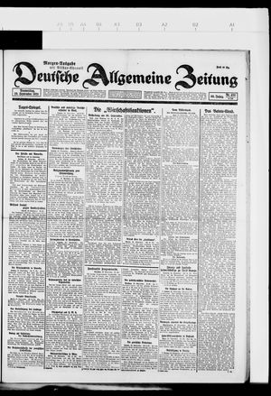Deutsche allgemeine Zeitung vom 29.09.1921