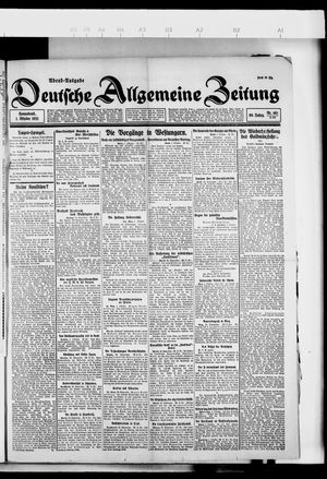 Deutsche allgemeine Zeitung vom 01.10.1921