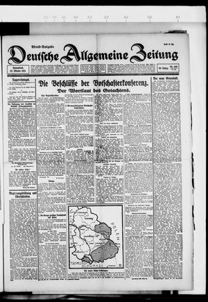 Deutsche allgemeine Zeitung vom 22.10.1921