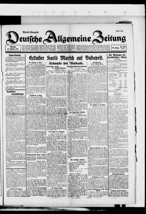 Deutsche allgemeine Zeitung vom 24.10.1921