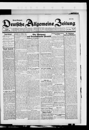 Deutsche allgemeine Zeitung vom 28.10.1921