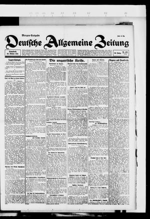 Deutsche allgemeine Zeitung vom 29.10.1921