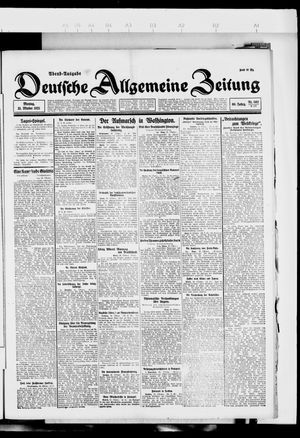 Deutsche allgemeine Zeitung vom 31.10.1921