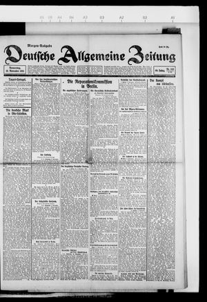 Deutsche allgemeine Zeitung vom 10.11.1921