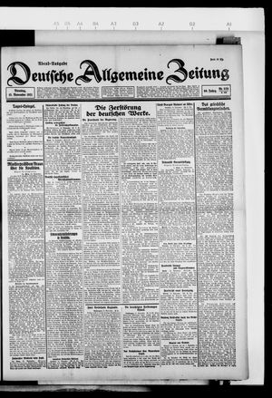 Deutsche allgemeine Zeitung vom 15.11.1921