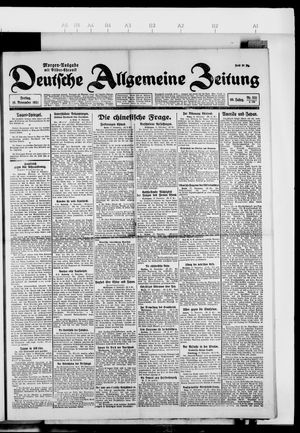 Deutsche allgemeine Zeitung on Nov 18, 1921