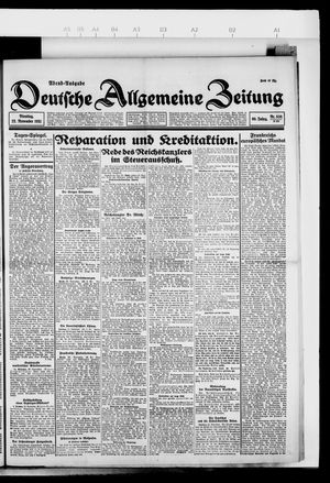 Deutsche allgemeine Zeitung vom 22.11.1921