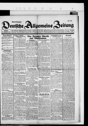 Deutsche allgemeine Zeitung vom 23.11.1921
