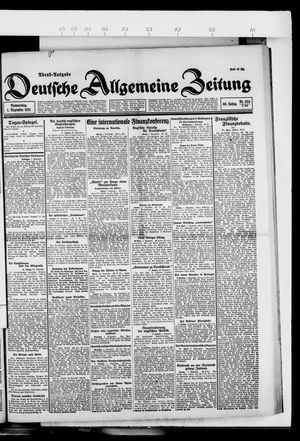 Deutsche allgemeine Zeitung vom 01.12.1921