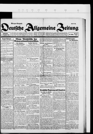 Deutsche allgemeine Zeitung vom 15.12.1921