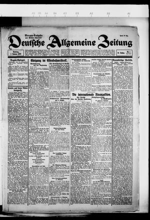 Deutsche allgemeine Zeitung vom 01.01.1922