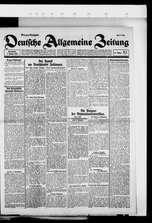 Deutsche allgemeine Zeitung vom 07.01.1922