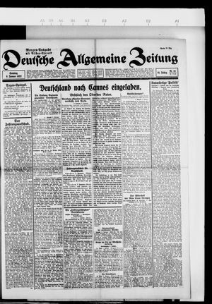 Deutsche allgemeine Zeitung vom 08.01.1922