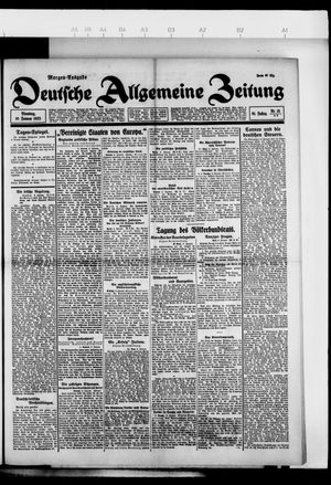 Deutsche allgemeine Zeitung vom 10.01.1922