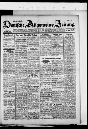 Deutsche allgemeine Zeitung vom 10.01.1922