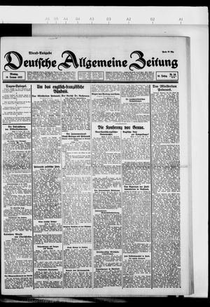 Deutsche allgemeine Zeitung vom 16.01.1922