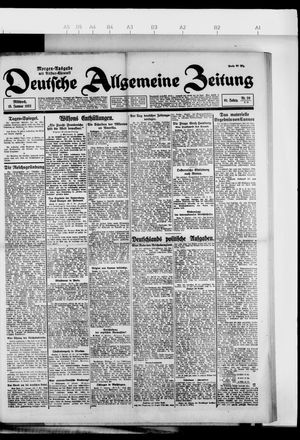 Deutsche allgemeine Zeitung vom 18.01.1922