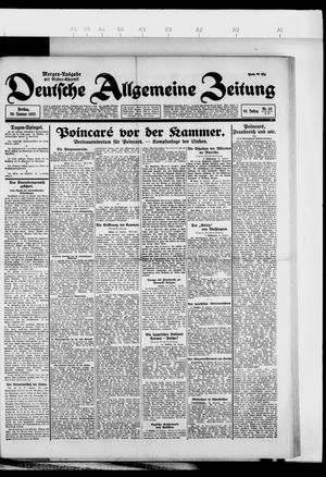 Deutsche allgemeine Zeitung vom 20.01.1922
