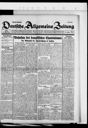 Deutsche allgemeine Zeitung vom 20.01.1922