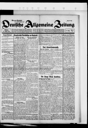 Deutsche allgemeine Zeitung on Jan 25, 1922