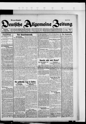 Deutsche allgemeine Zeitung on Jan 26, 1922