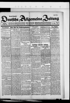 Deutsche allgemeine Zeitung on Jan 28, 1922