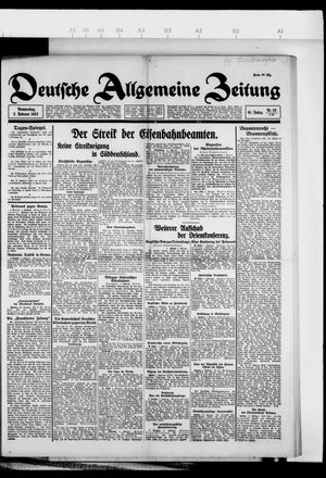 Deutsche allgemeine Zeitung on Feb 2, 1922