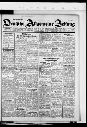 Deutsche allgemeine Zeitung vom 11.02.1922
