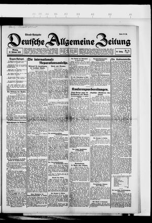 Deutsche allgemeine Zeitung vom 13.02.1922