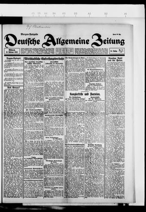 Deutsche allgemeine Zeitung on Feb 15, 1922