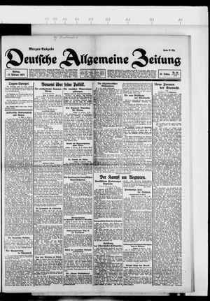 Deutsche allgemeine Zeitung vom 17.02.1922