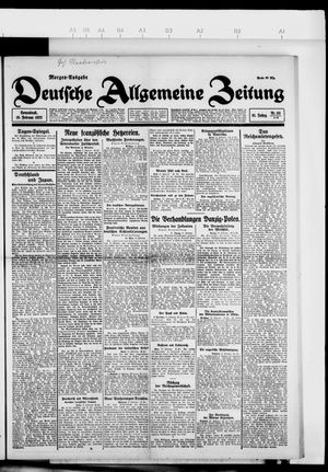 Deutsche allgemeine Zeitung vom 18.02.1922