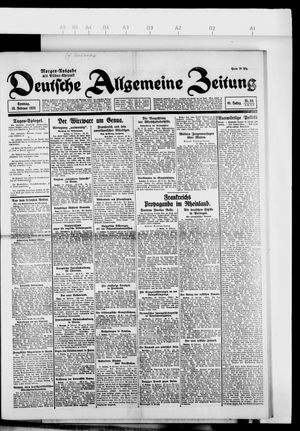 Deutsche allgemeine Zeitung vom 19.02.1922