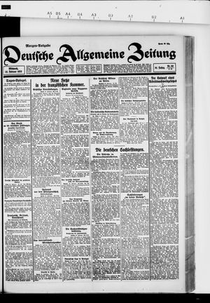 Deutsche allgemeine Zeitung on Feb 22, 1922