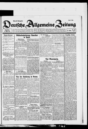 Deutsche allgemeine Zeitung on Mar 11, 1922