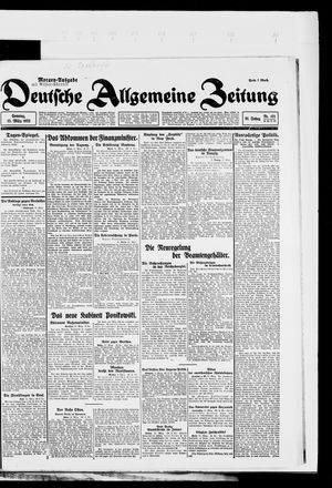 Deutsche allgemeine Zeitung on Mar 12, 1922