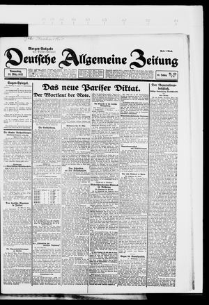 Deutsche allgemeine Zeitung on Mar 23, 1922