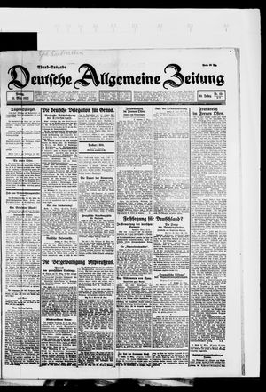 Deutsche allgemeine Zeitung vom 31.03.1922