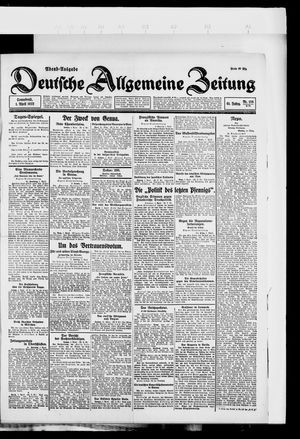 Deutsche allgemeine Zeitung vom 01.04.1922