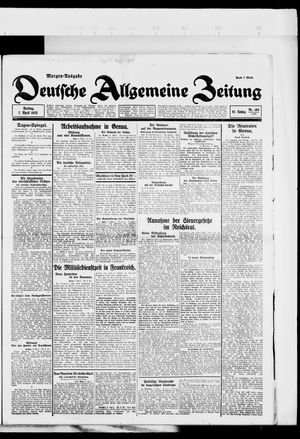 Deutsche allgemeine Zeitung vom 07.04.1922