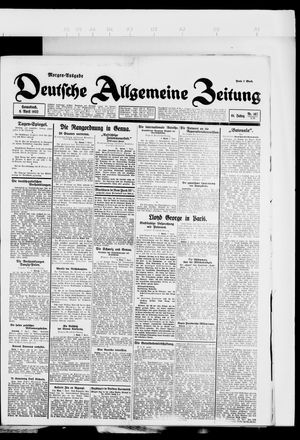 Deutsche allgemeine Zeitung vom 08.04.1922