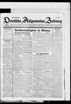 Deutsche allgemeine Zeitung vom 10.04.1922