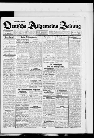 Deutsche allgemeine Zeitung vom 13.04.1922