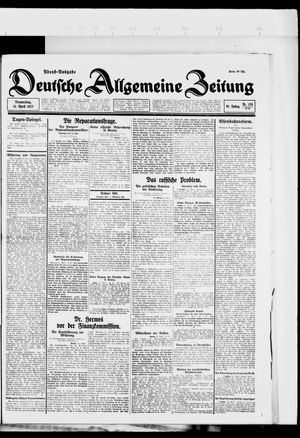 Deutsche allgemeine Zeitung vom 13.04.1922
