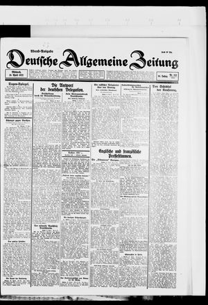Deutsche allgemeine Zeitung vom 19.04.1922