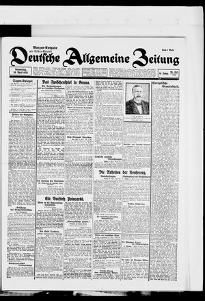 Deutsche allgemeine Zeitung vom 20.04.1922